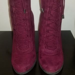 Maroon Carlos Santana Ankle Boots